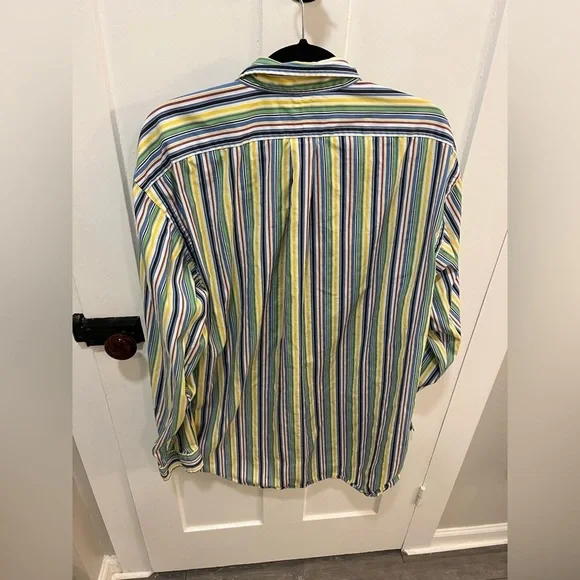 Vintage Ralph Lauren Stripe Classic fit Dress Shirt 100% Cotton XL - Picture 5 of 7